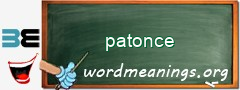 WordMeaning blackboard for patonce